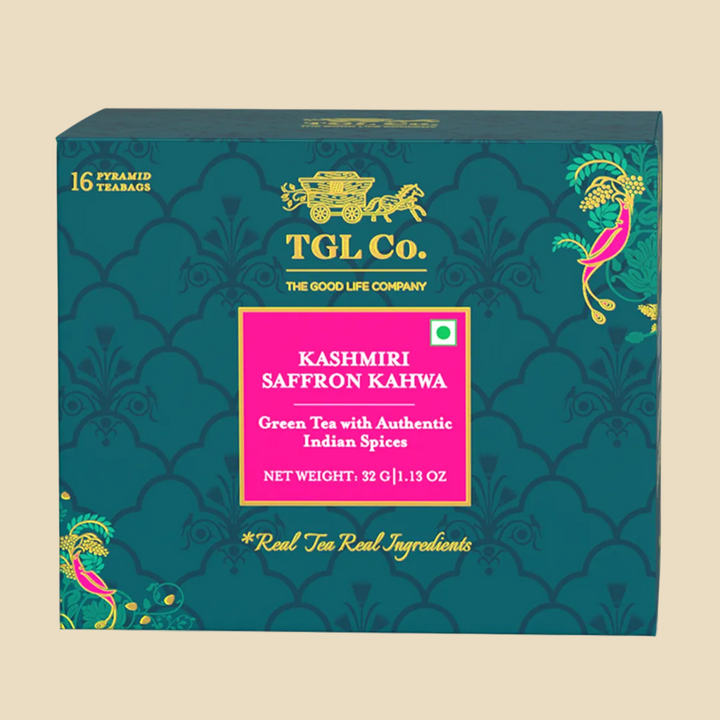 Kashmiri Saffron Kahwa Herbal Tea Infusion - Pyramid Bags / Loose