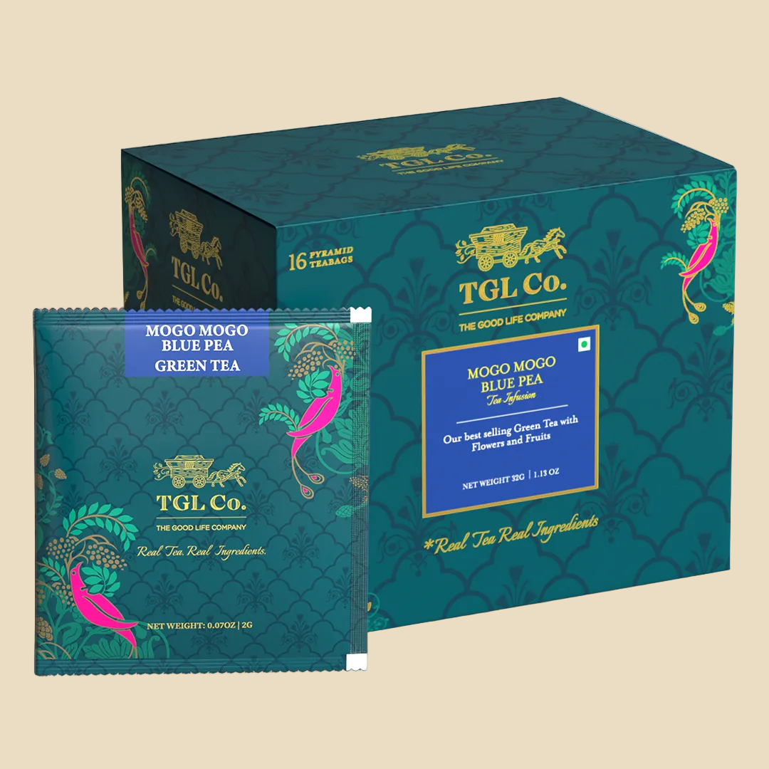 Mogo Mogo Japanese Blue Pea Flower Green Tea - Fruit & Floral Infusion - Pyramid Bags / Loose