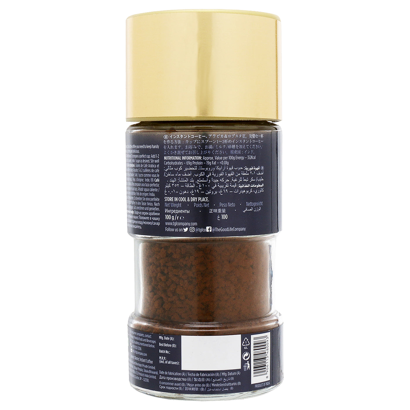 TGL Co. Euphoria Original Premium + Caramel Flavoured Instant Coffee- (100 gm each)