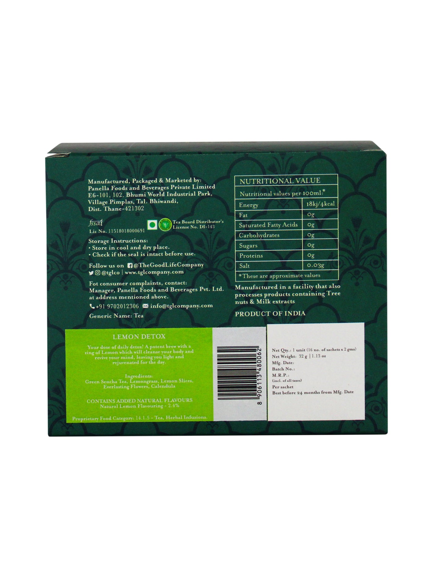 Bundle Pack - Mogo Mogo Green Tea, Lemon Detox & Rose Glow Black Tea Bags (Pack of 3)