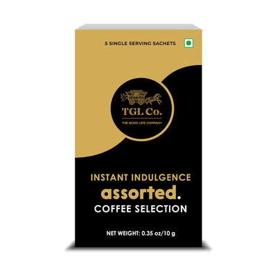 Assorted Instant Coffee (5 Sachets) 5 Varieties | 3 Unflavored & 2 flavored (Sampler Pack)