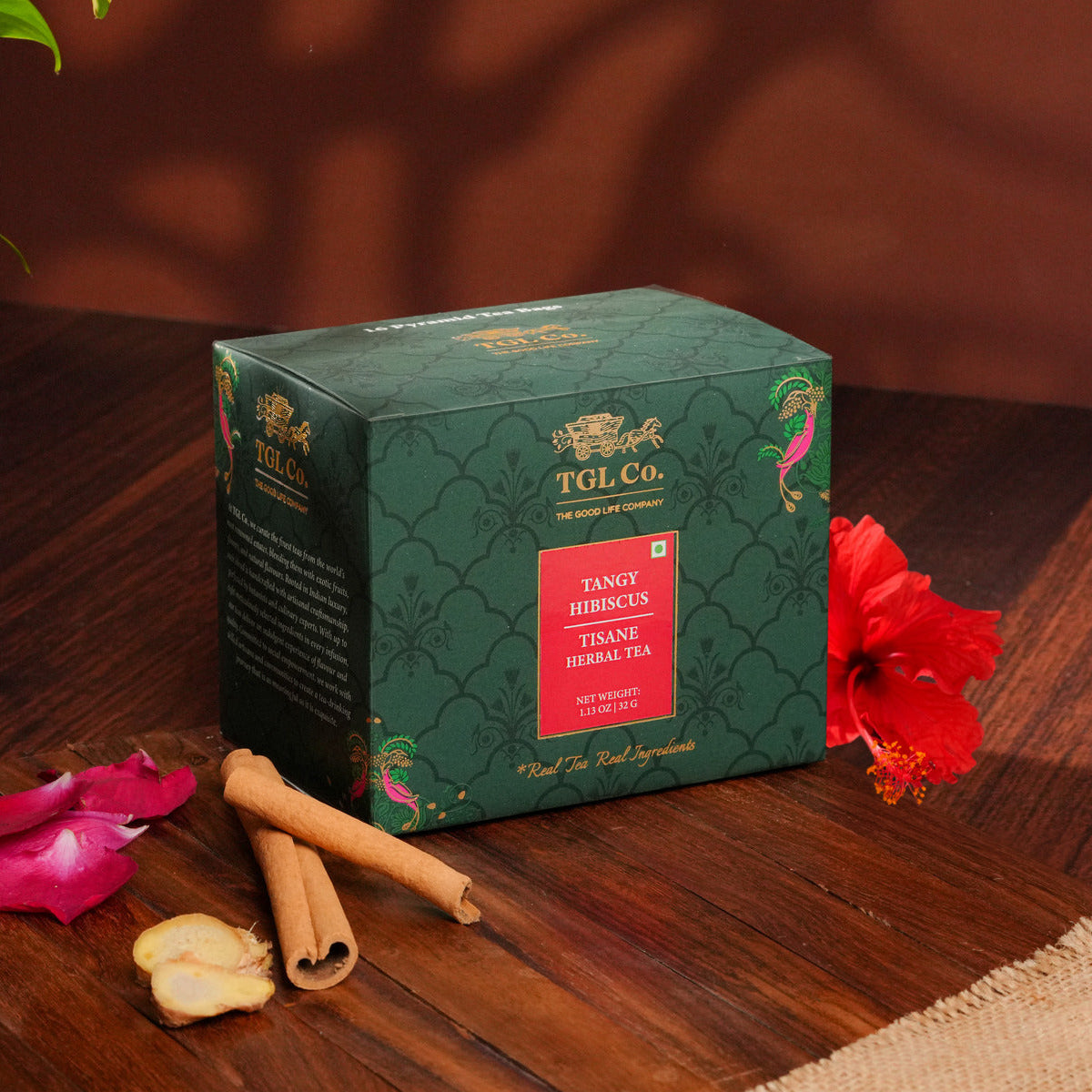 Tangy Hibiscus Tisane Herbal Infusion - Pyramid Bags