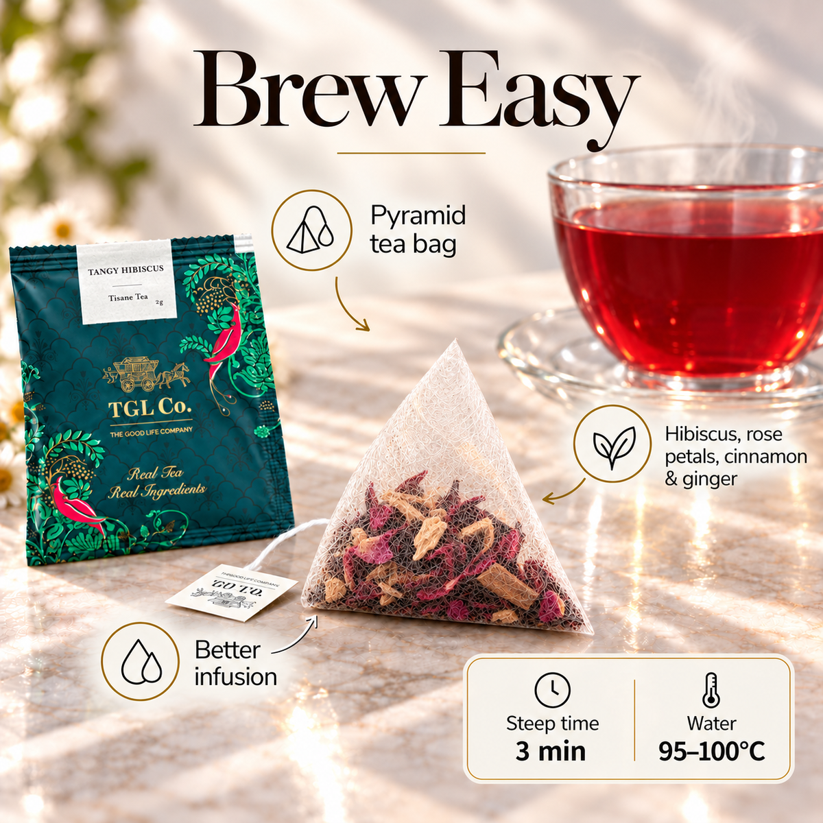 Tangy Hibiscus Tisane Herbal Infusion