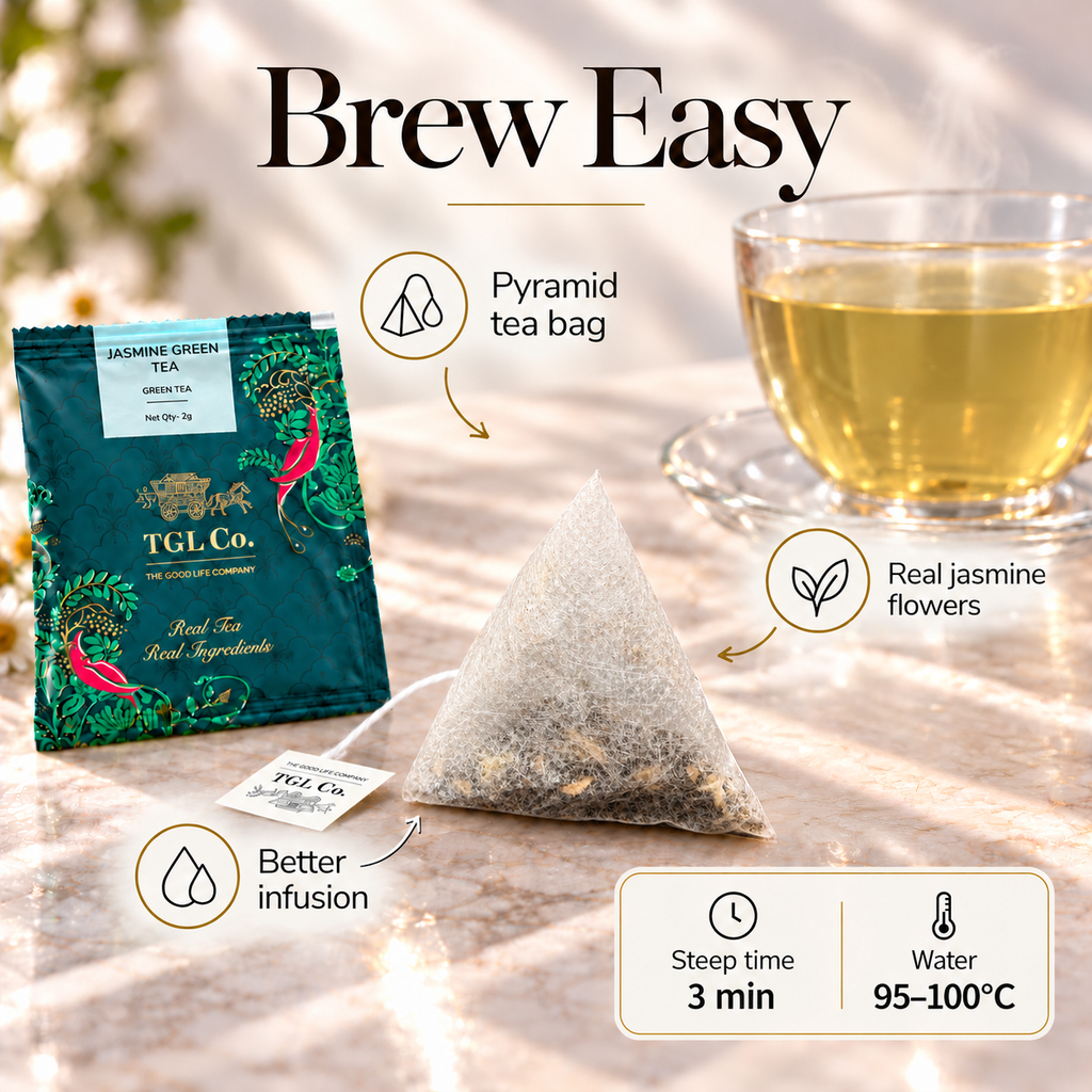 Jasmine Green Tea Infusion - Pyramid Bags / Loose