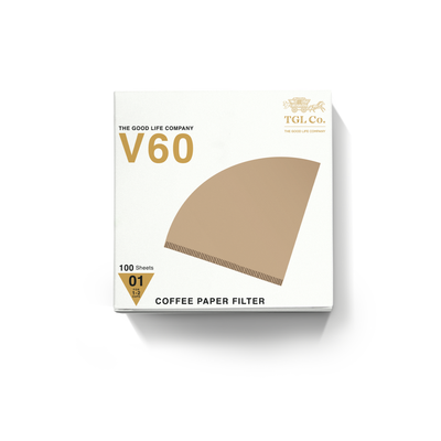 V60 Filter Papers - Brown 100 Count paper