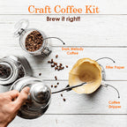 Craft Coffee Kit - V60 Dripper + Filter Paper + Ground Coffee