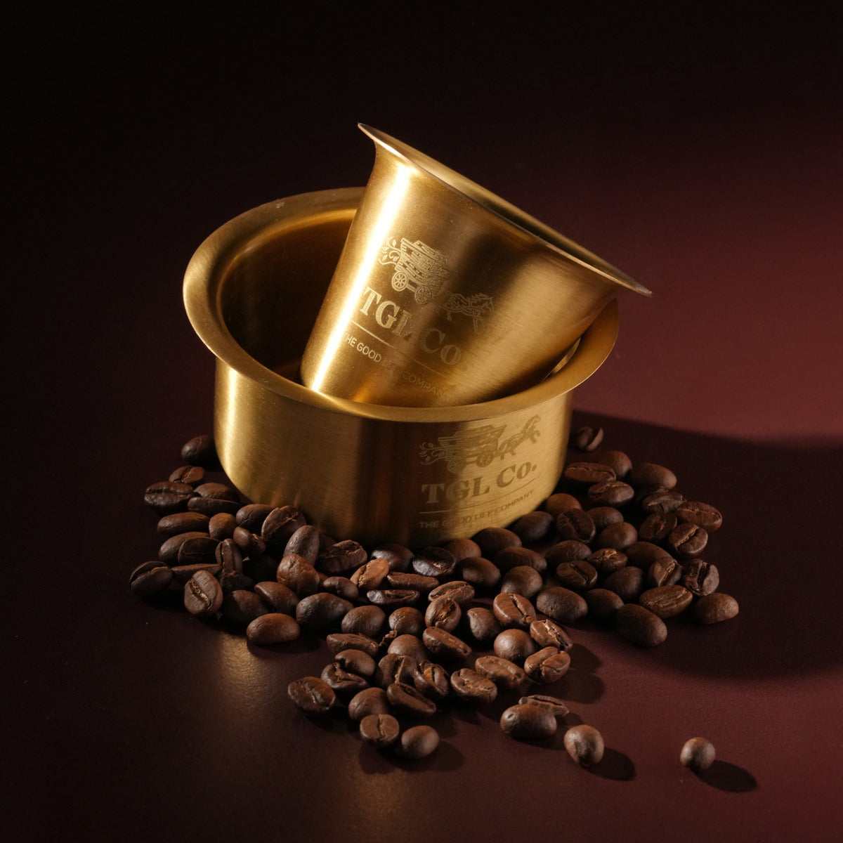 Artisanal Brass South Indian Filter Coffee Set