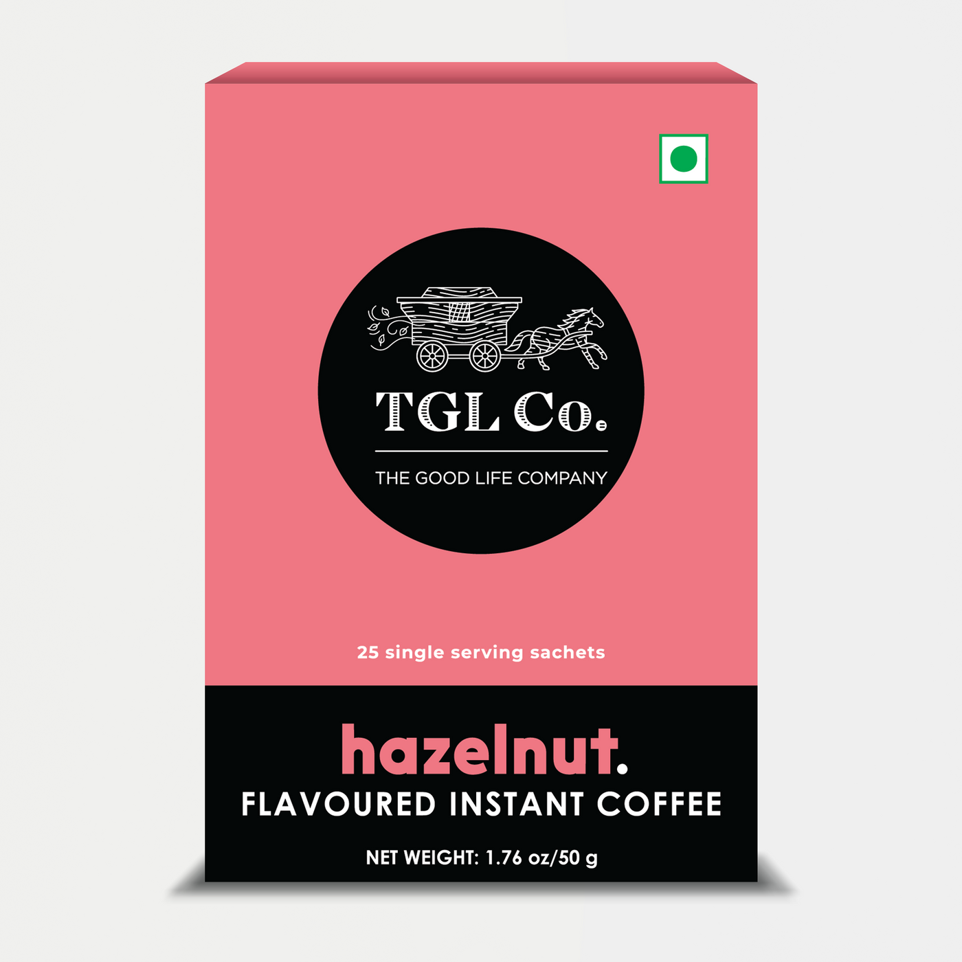 Hazelnut Arabica & Robusta Blend Instant Coffee 25 Sachets (Travel Pack)