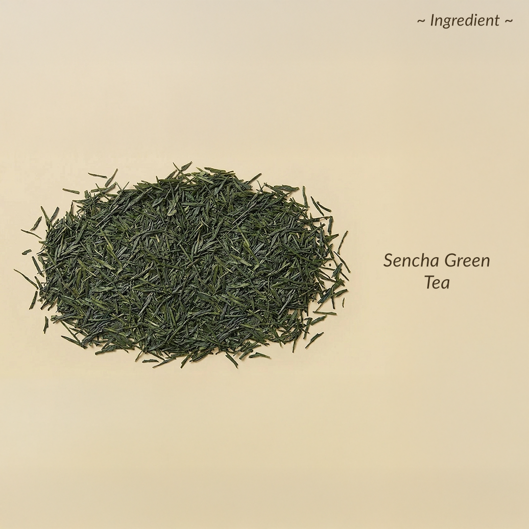 Sencha green tea leaves