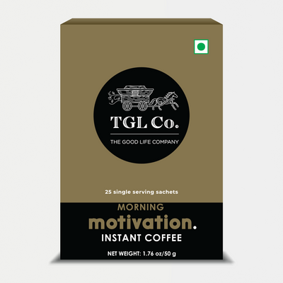 Morning Motivation 100% Arabica Instant Coffee 25 Sachets (Travel Pack)