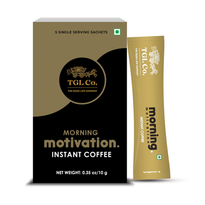 Morning Motivation 100% Arabica Instant Coffee 5 Sachets (Sampler Pack)