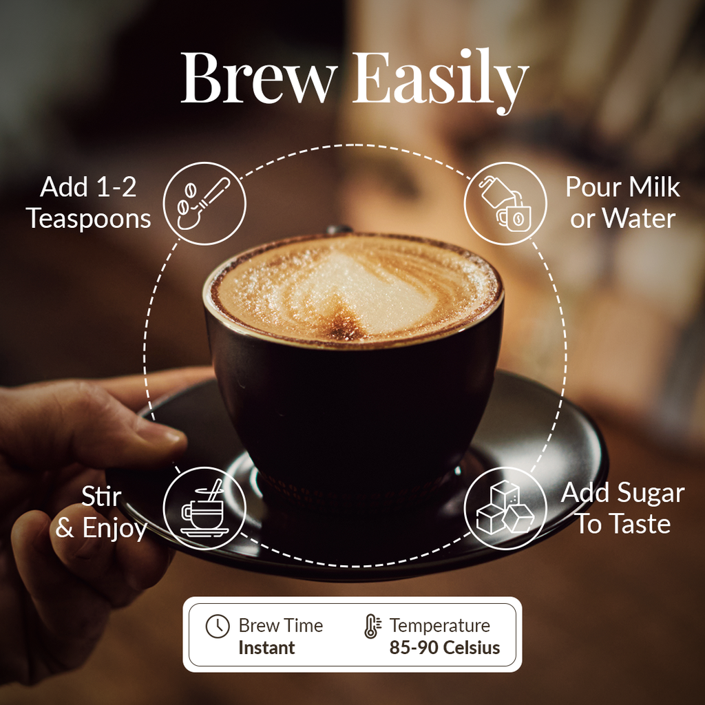 Decaf Instant Coffee - 100% Robusta (No Caffeine)