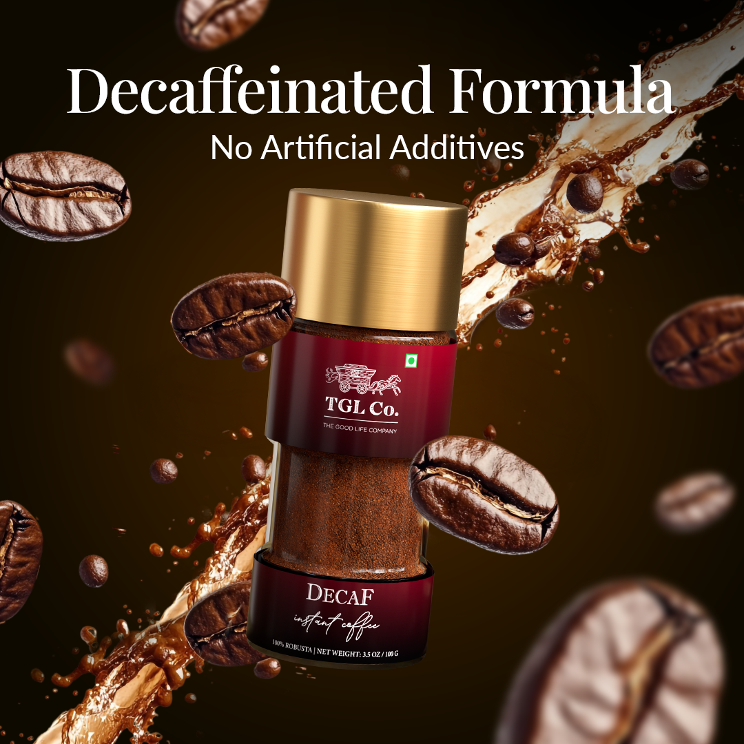Decaf Instant Coffee - 100% Robusta (No Caffeine)