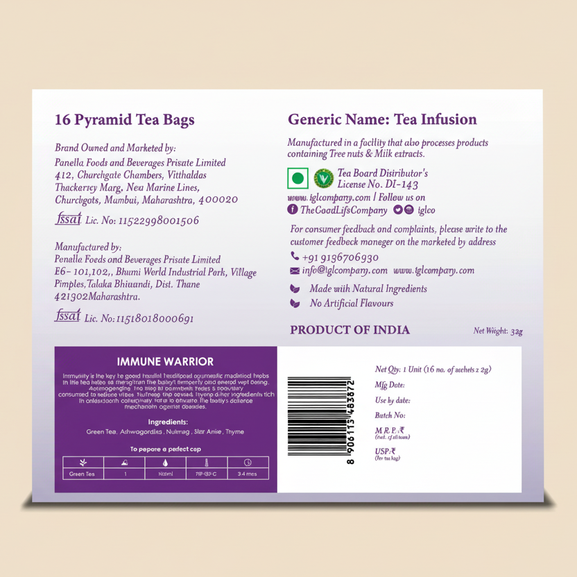 Immune Warrior Herbal Tea Infusion - Pyramid Bags / Loose