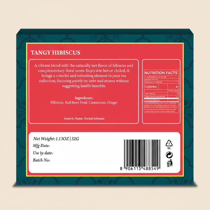 Tangy Hibiscus Tisane Herbal Infusion - Pyramid Bags