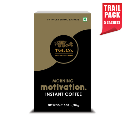 Morning Motivation 100% Arabica Instant Coffee 5 Sachets (Sampler Pack)