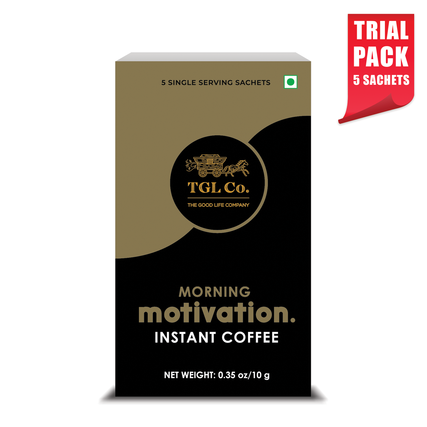 Morning Motivation 100% Arabica Instant Coffee 5 Sachets (Sampler Pack)