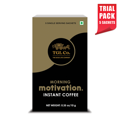 Morning Motivation 100% Arabica Instant Coffee 5 Sachets (Sampler Pack)