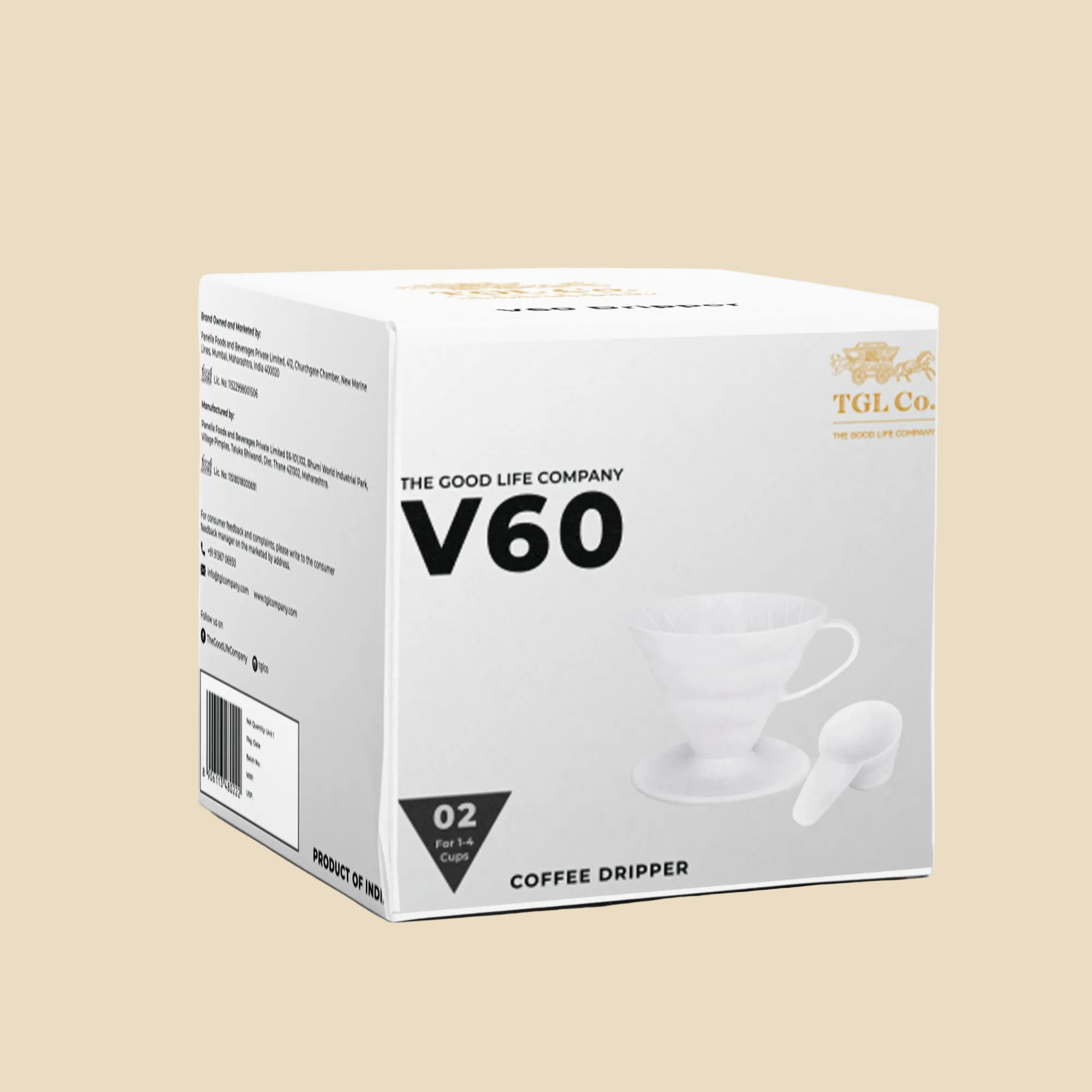 V60 White Coffee Dripper Size 02