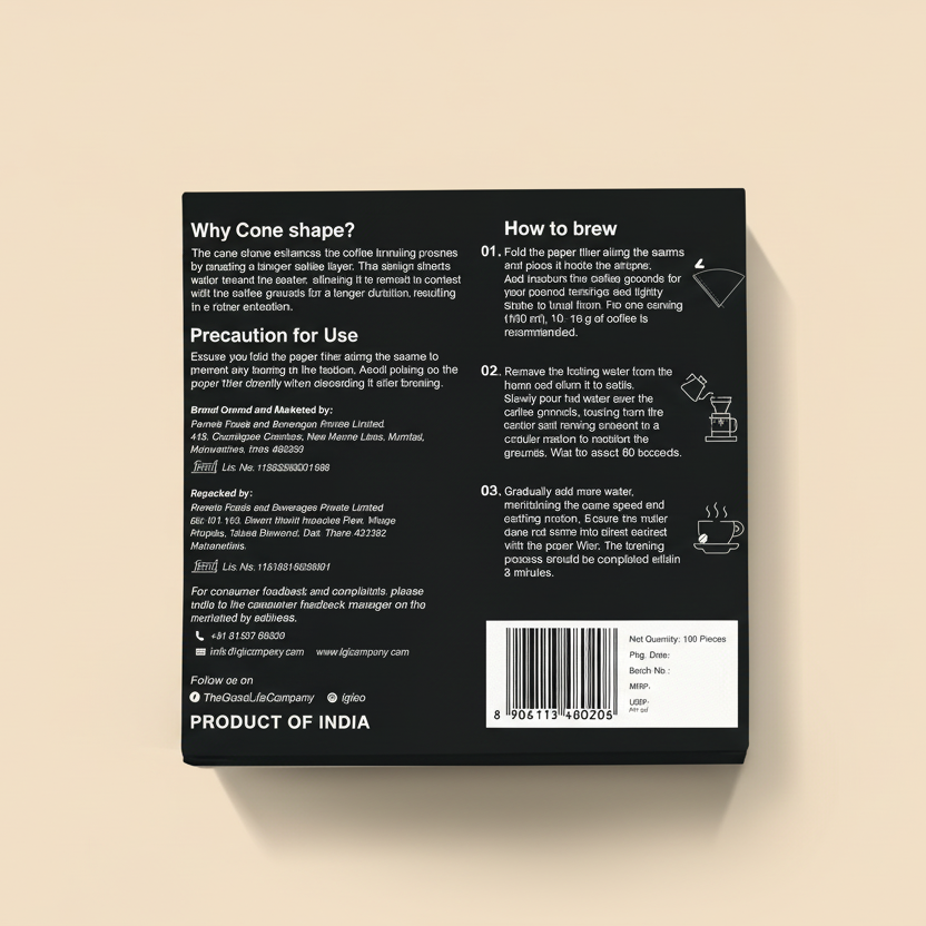 V60 White Filter Papers 100 Pack