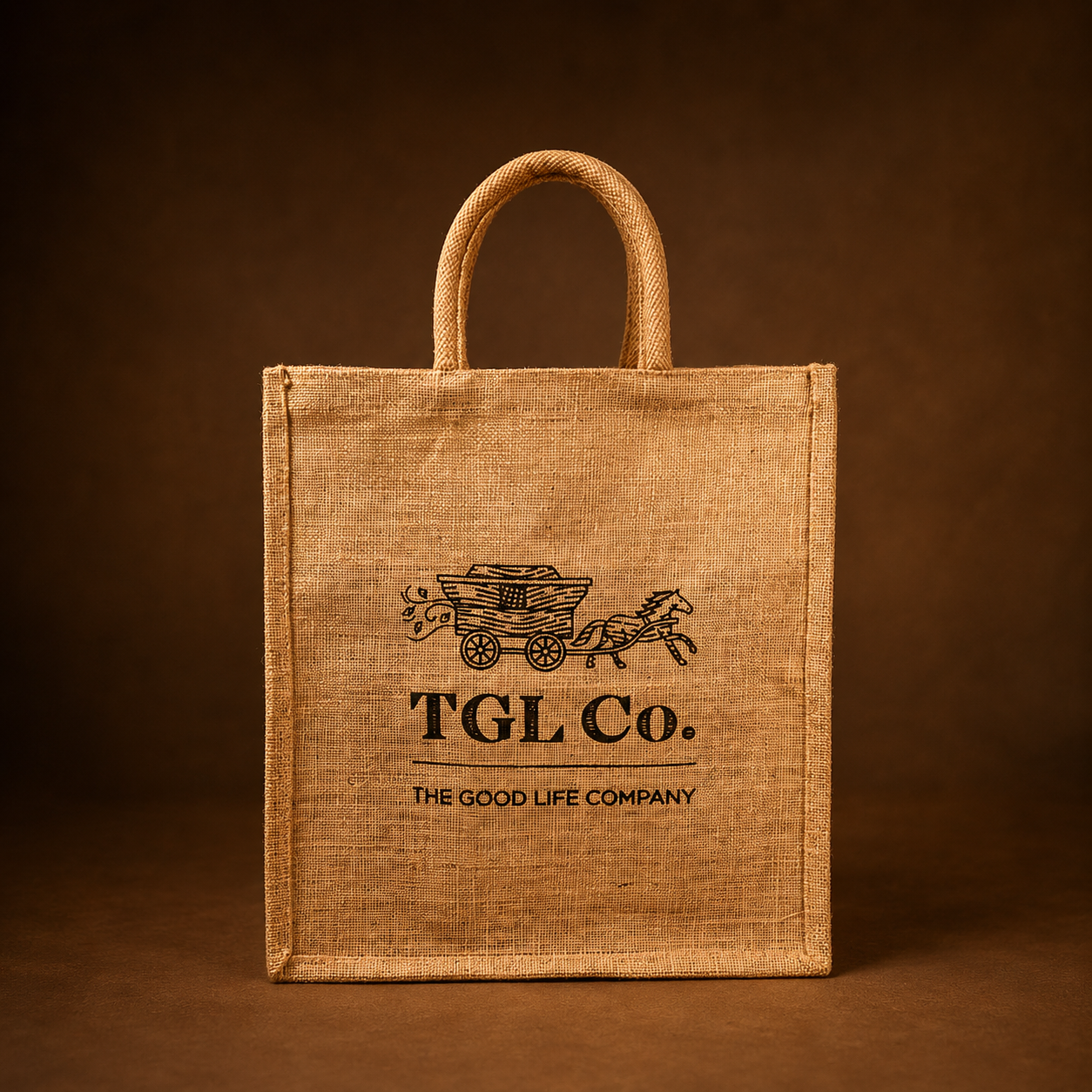 TGL Co. Premium Jute Tote Bag | Eco-Friendly Reusable Shopping Bag