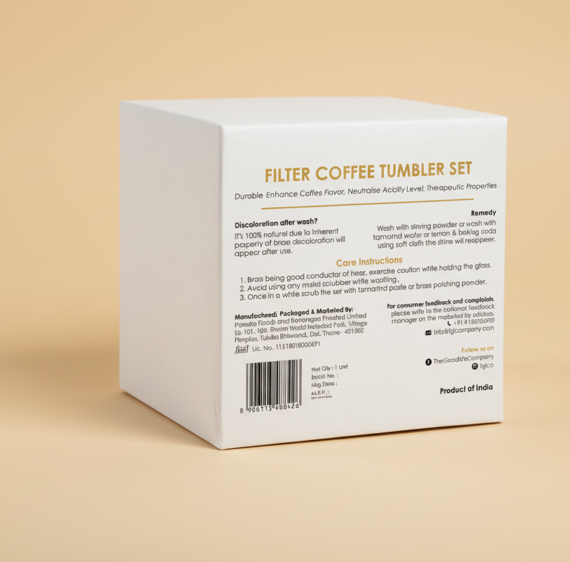 Artisanal Brass South Indian Filter Coffee Set