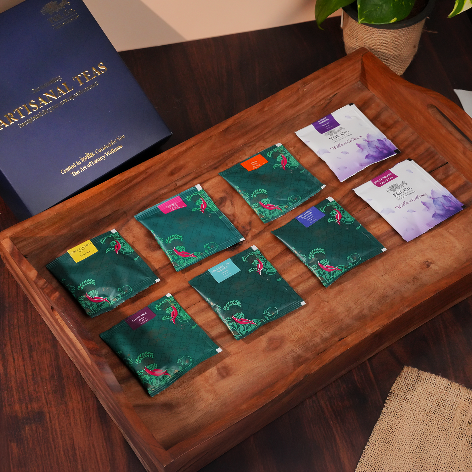 Luxury tea sampler gift box with 24 assorted teas for tea lovers