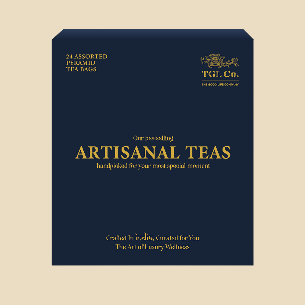 Premium assorted tea gift box with 24 tea varieties for tea tasting