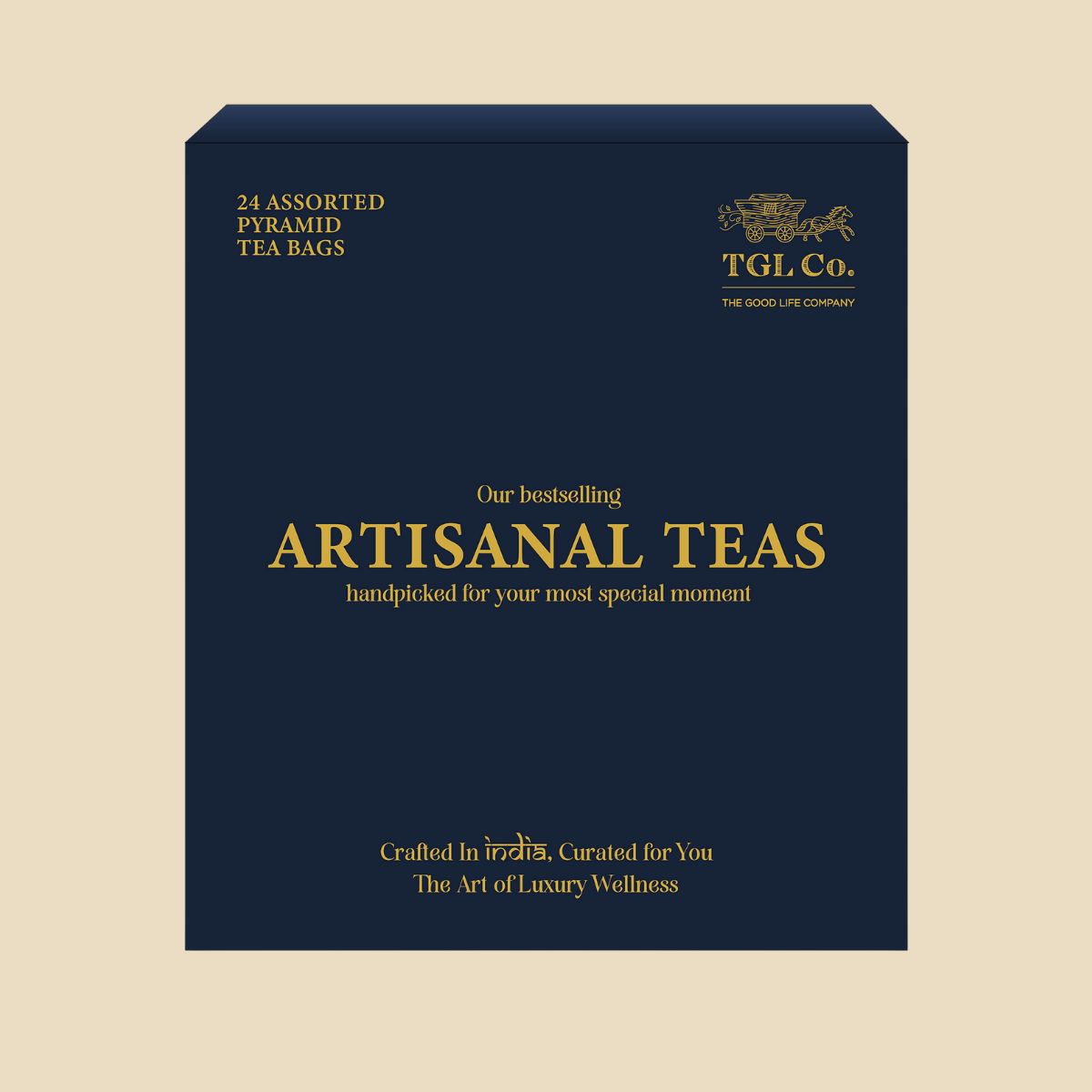 Premium assorted tea gift box with 24 tea varieties for tea tasting