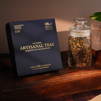 Artisanal teas experience box with 24 premium tea blends for tea tasting and gifting