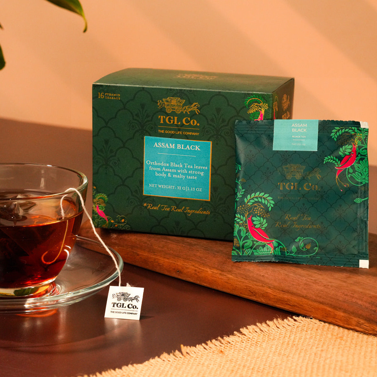Assam black tea with strong malty flavour for bold tea brewing