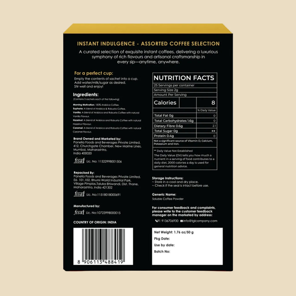 Assorted Instant Coffee - 25 Sachets
