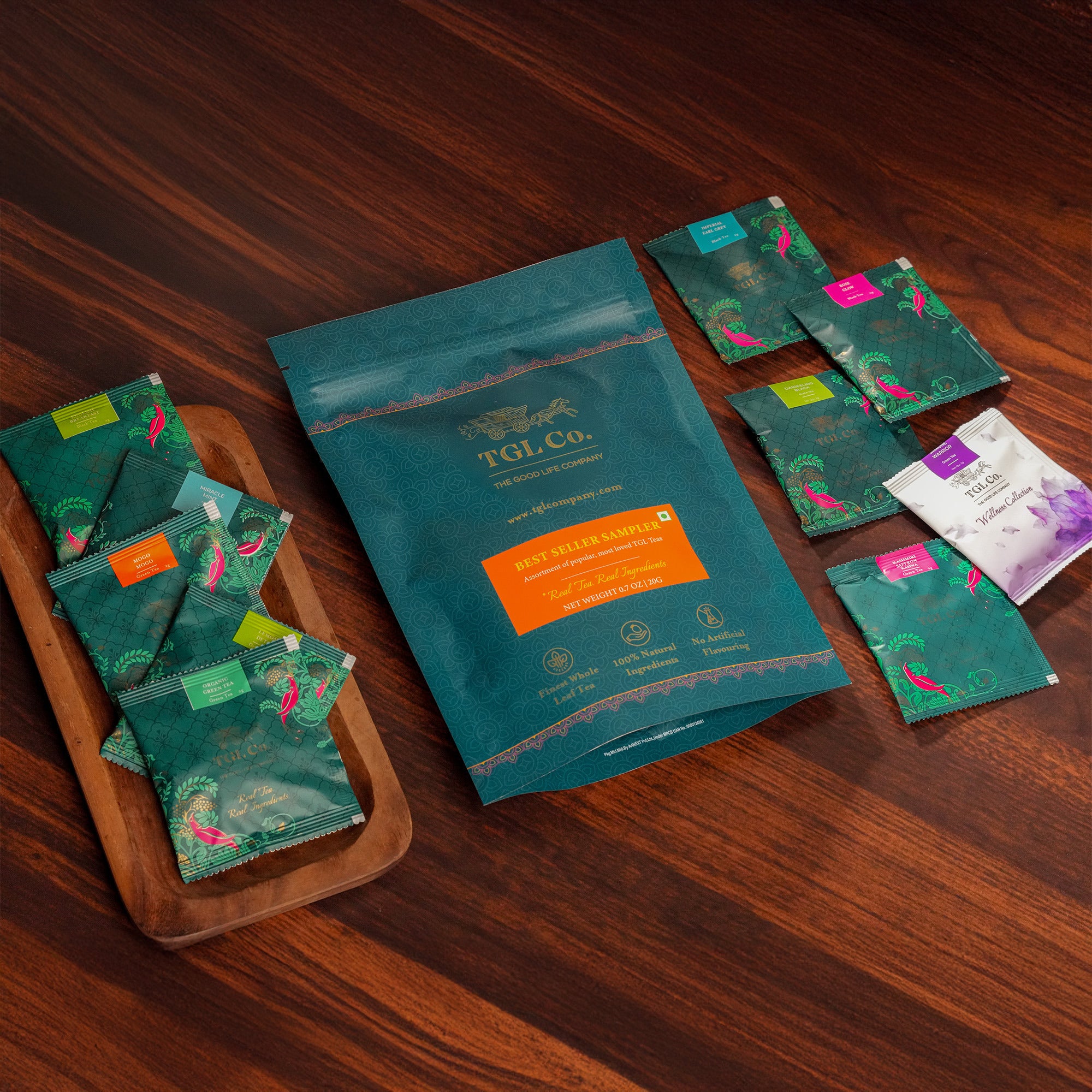 Assorted tea sampler featuring TGL bestselling blends