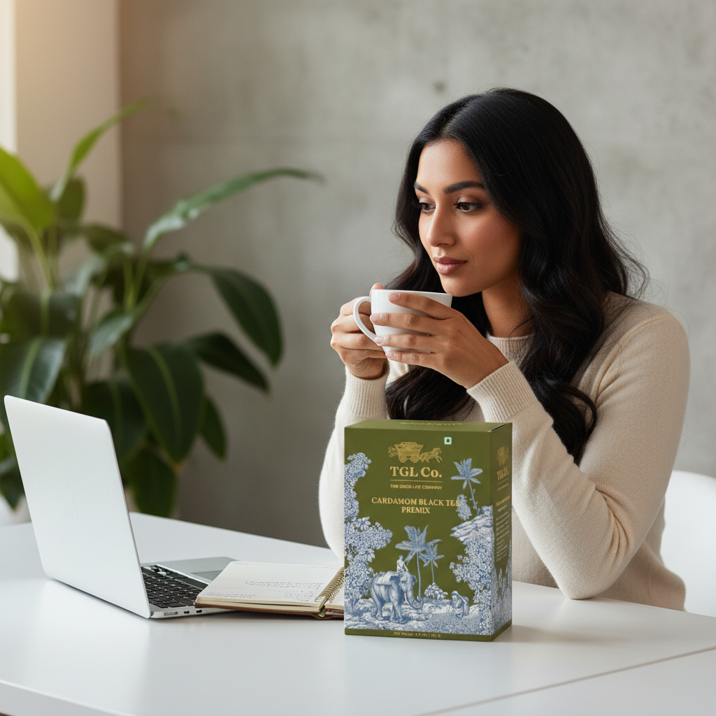 Cardamom spiced chai premix for authentic Indian chai