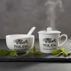 Ceramic tea tasting set for professional loose leaf tea tasting