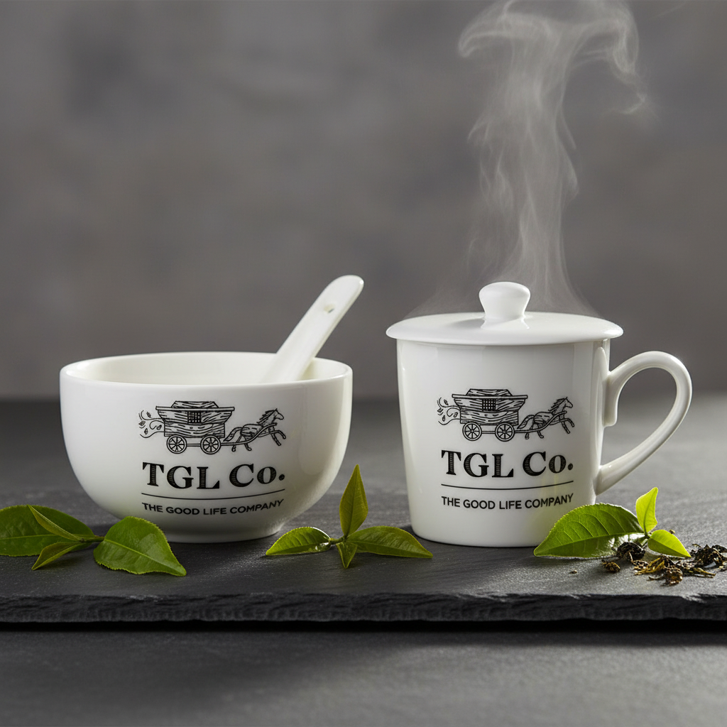 Ceramic tea tasting set for professional loose leaf tea tasting