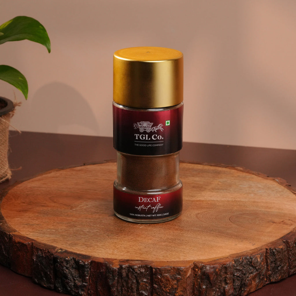 Premium decaffeinated instant coffee made from Robusta beans