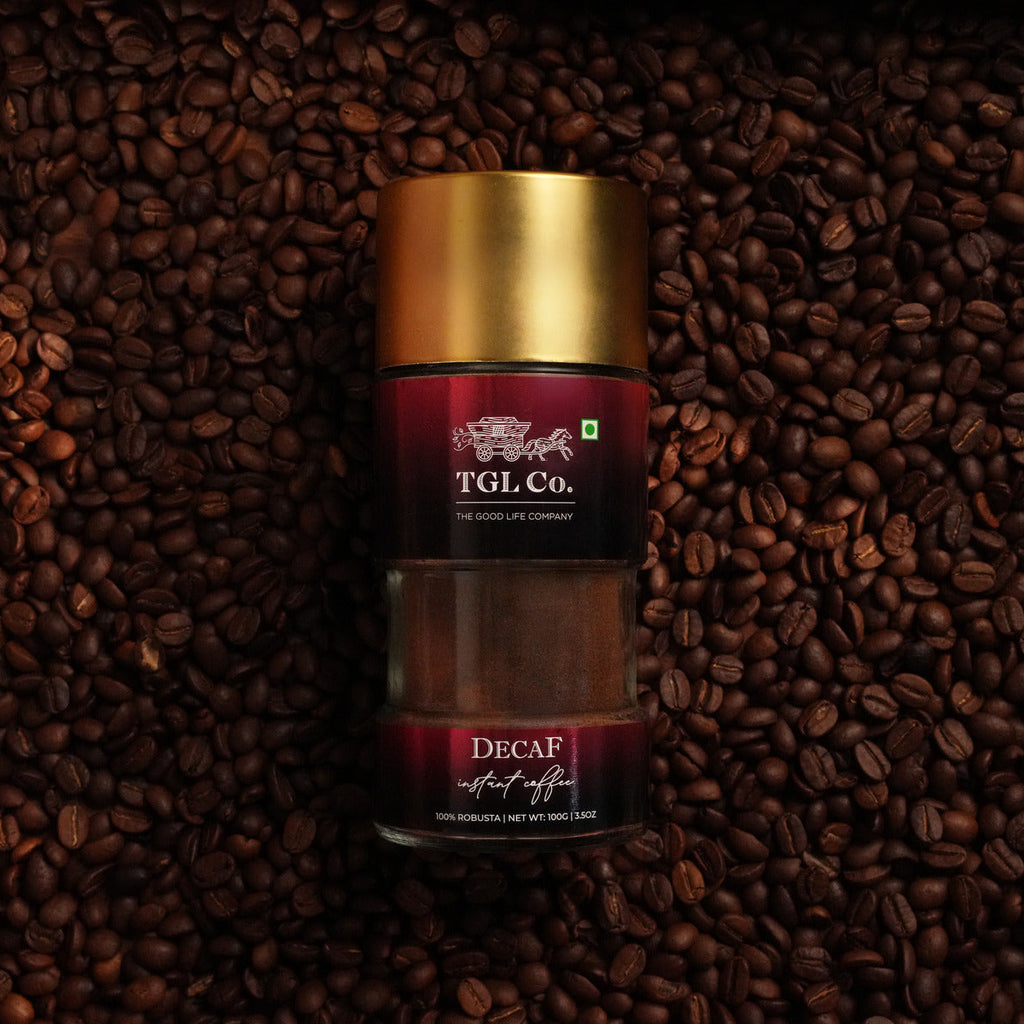 Decaf Robusta instant coffee for smooth caffeine free coffee brewing