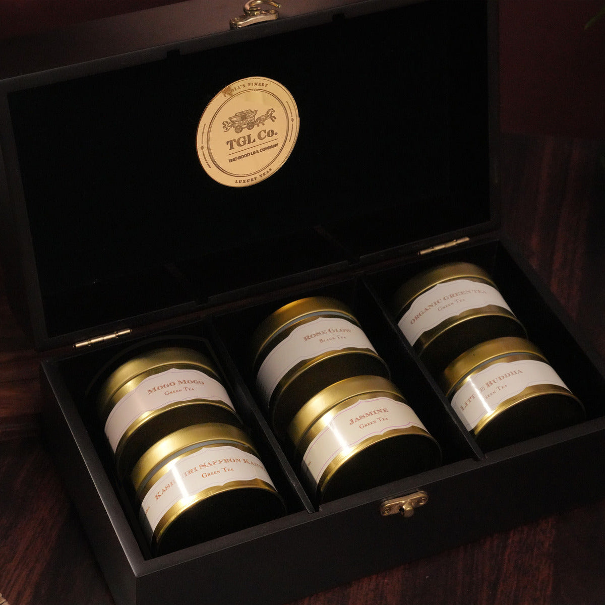 Luxury tea gifting box with artisanal tea blends