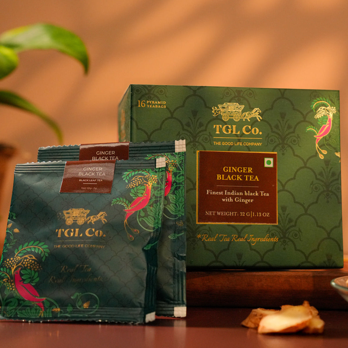 Bold ginger chai tea blend for traditional Indian chai