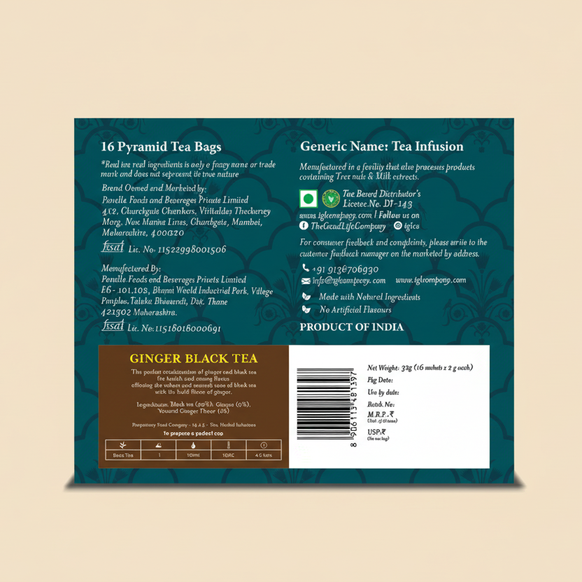Ginger Black Tea - Pyramid Bags