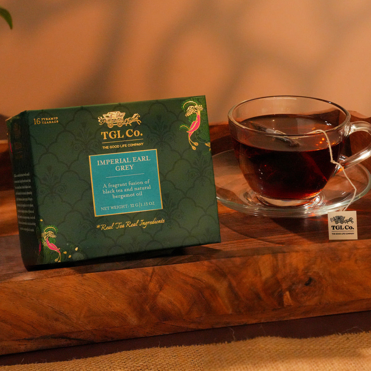 Earl Grey black tea with bergamot citrus aroma for refreshing tea