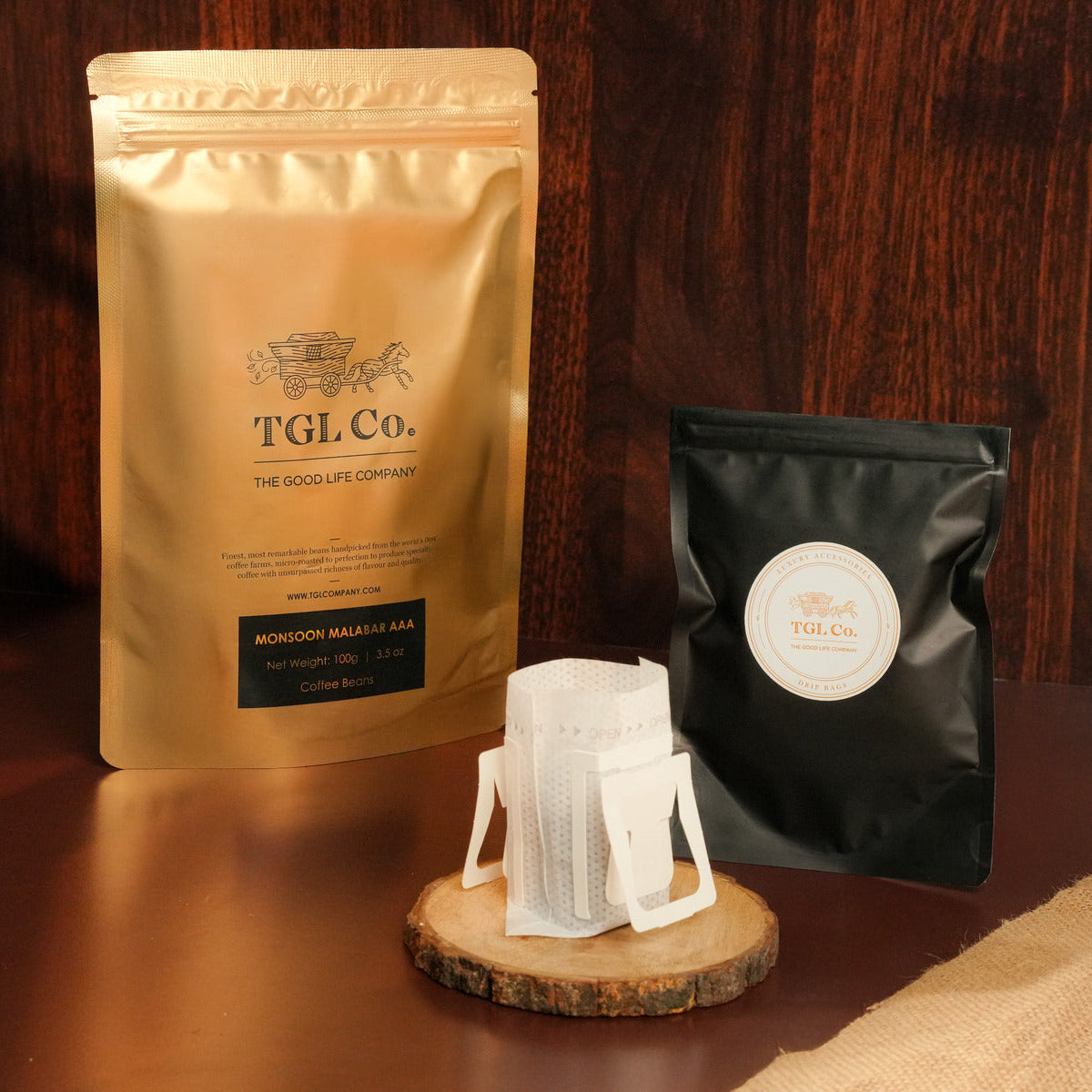 Single serve pour over coffee bags for manual coffee brewing