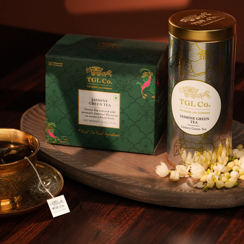 Tgm Tea Jasmine Green Tea | Pyramid Bags & Loose Tea by TGL Co – The Good Life ...