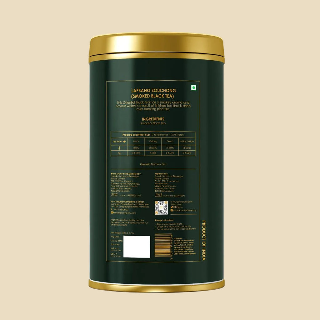 Premium lapsang souchong tea with rich smoky aroma