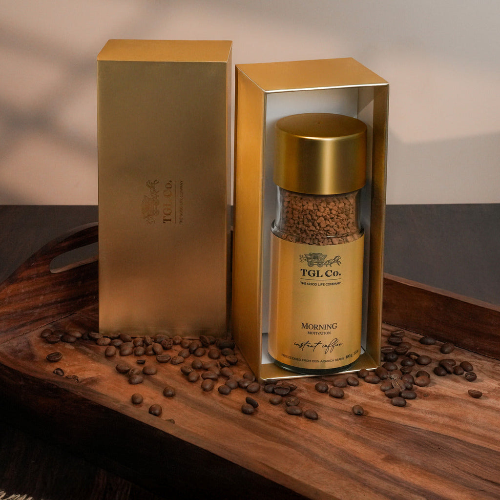 Luxury festive tea gift box with curated coffee blends