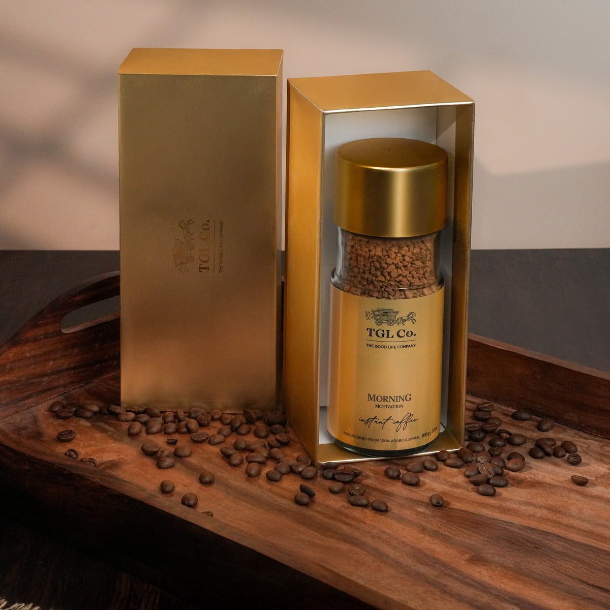 Luxury festive tea gift box with curated coffee blends