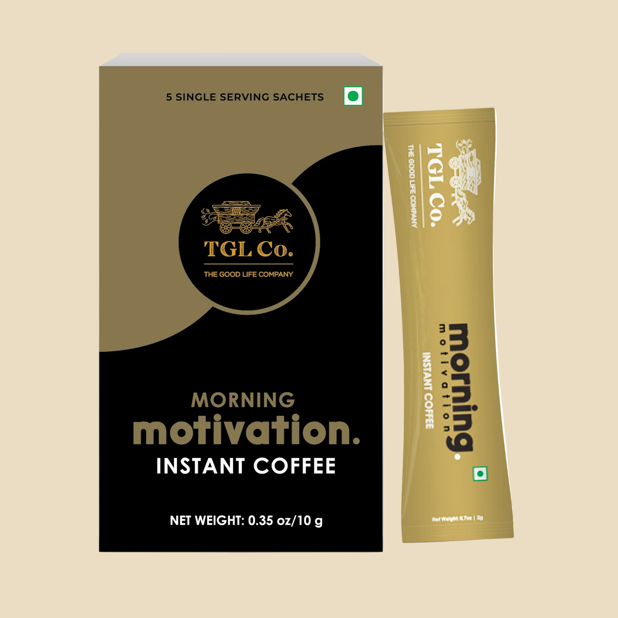 Freeze dried Arabica coffee sachets for convenient coffee