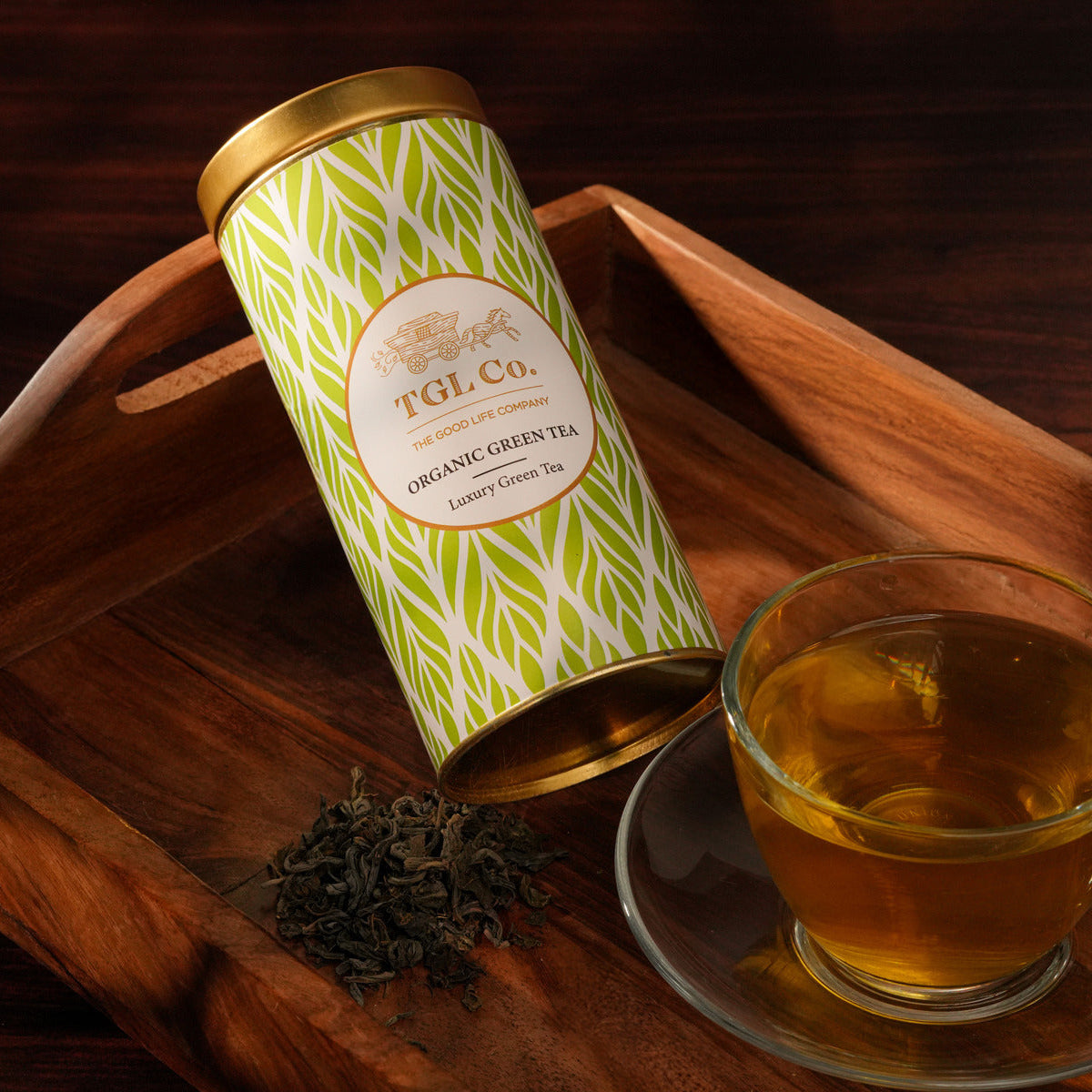 Premium organic green tea for detox and refreshing tea