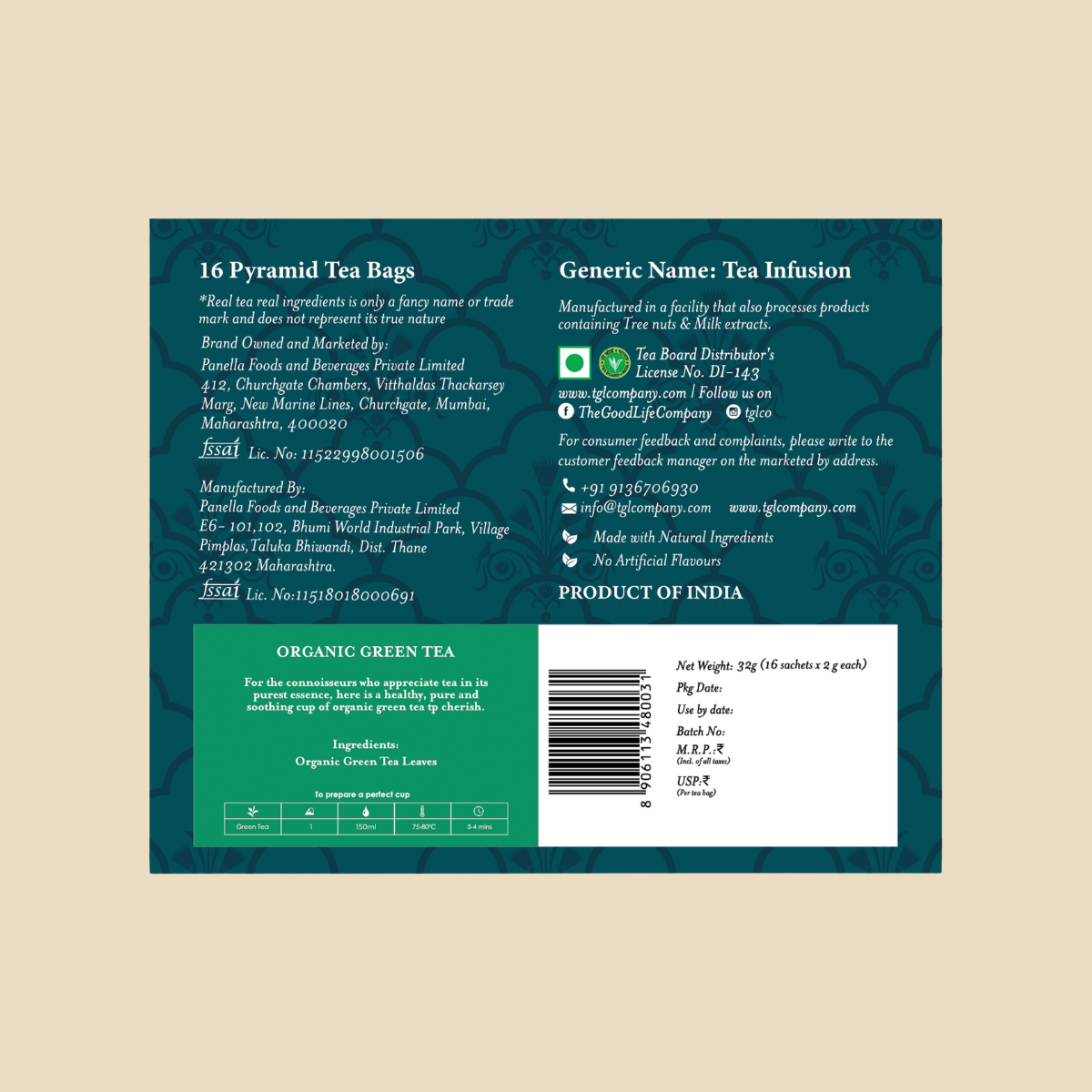 Organic Green Tea - Pyramid Bags / Loose